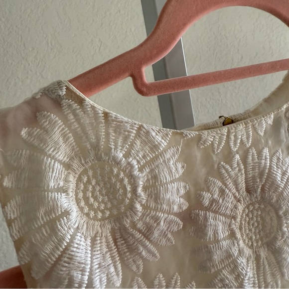 Banana Republic Ivory Lace Dress Size 10 Tall Bridal Shower Graduation Classy - Picture 11 of 13